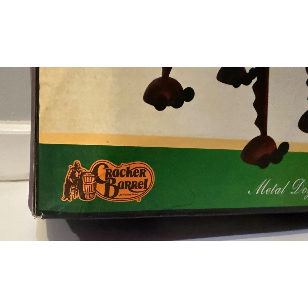 🎃 Cracker Barrel Too Cute To Spook Metal Dog Stand & Candy Bowl Halloween Decor